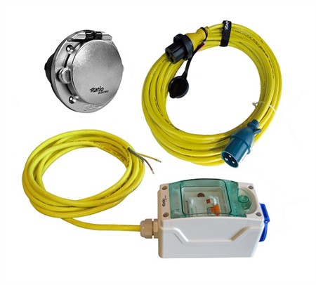 Landströmssystem MP16 Elintag i kromad plast Ratio